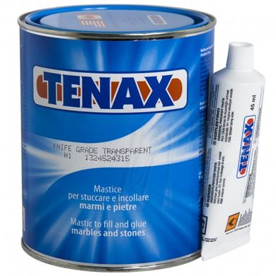 Прозрачный густой клей Tenax Solido Transparente для камня, гранита и мрамора 0,75L (1,35 кг)