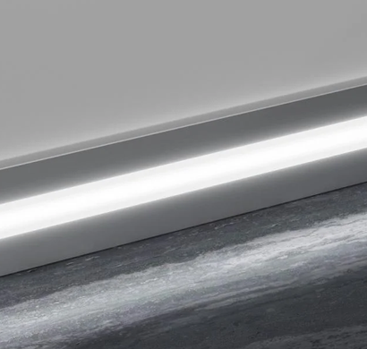 Плинтус Profilpas алюминиевый с LED подсветкой 60 мм, анодированный серебро