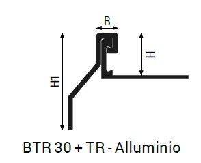 Профиль Profilitec BORDERTEC BTR+TR алюминий анодированый