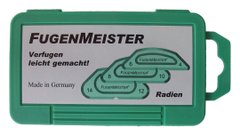 Шпателя для силікону FUGENMEISTER (радіус 4/6, 8/10, 12/14 мм) Radien