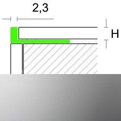 Профиль Profilpas для защиты внешних углов 4.5 мм, анодированный серебро