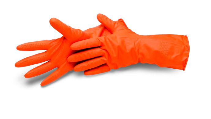 Бытовые перчатки из латекса, размер S, оранжевые / Cleanstar orange S / 7 "