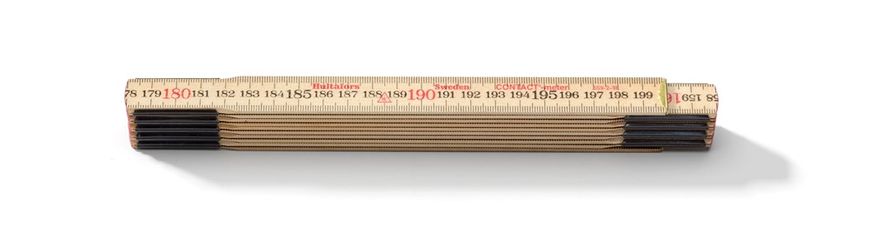 Складная деревянная премиум линейка Hultafors, 2 м (разметка снизу)