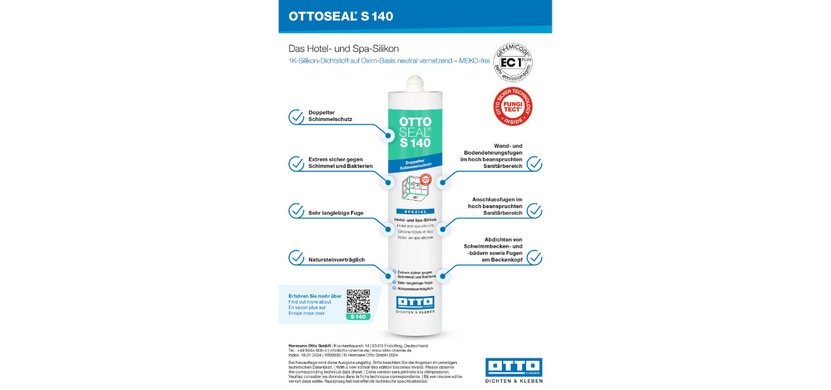 OTTOSEAL S140 силиконовый герметик премиум класса для гостиниц и спа-центров