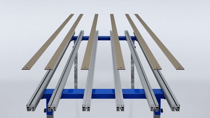 Рабочий стол для резки плитки 200 cm/Modular bench 200 cm with folding feet