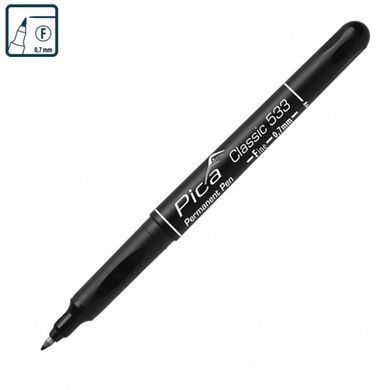 Маркер черный перманентный Pica Classic Permanent Pen Fine 0.7mm, black