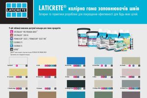 LATICRETE® цветовая гамма затирок и герметиков
