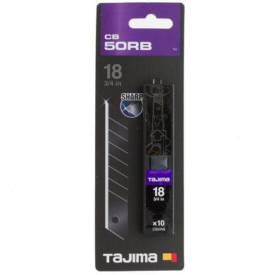 Сегментные лезвия Premium 18мм TAJIMA DORA Razar Black Blades, 10 шт.
