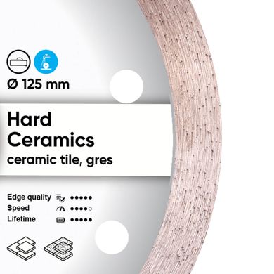 Круг алмазный отрезной Hard ceramics 1A1R 125x1,4/1,0x10x22,23