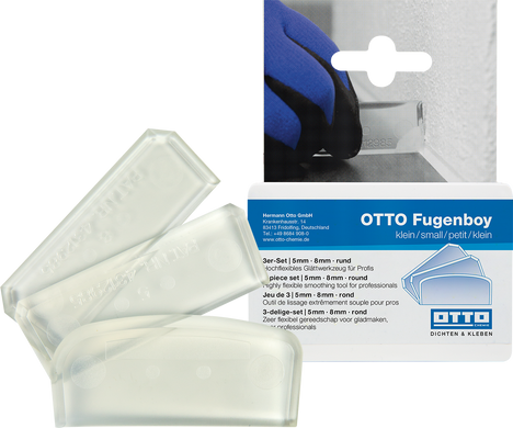 OTTO Fugenboy набор малый для нанесения/выравнивания силикона из трех шпателей (5 мм, 8 мм, круглый)