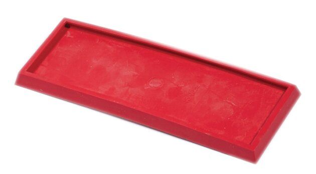 Сменная резиновая часть для затирочного шпателя 25х9,5 см (красная)